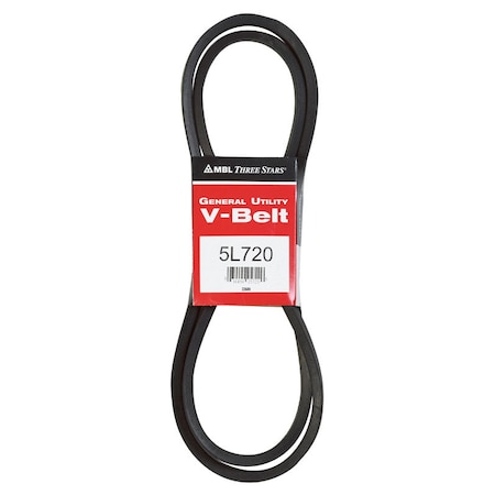 Mbl Mitsuboshi FHP General Utility V-Belt 0.63 in. W X 72 in. L For Fractional Horsepower Motors 5L720A